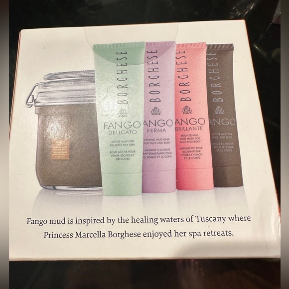 borghese Other - New BORGHESE FANGO MUD FACE & BODY, 5 PIECE SPA SET  Active Mud for Face & Body